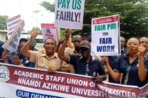 FULafia ASUU Protests ‘Pauperisation’ of Academics, Rejects FG Loan Policy