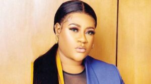 Nkechi Blessing Escapes Injury as Ceiling Collapses in Lekki Home