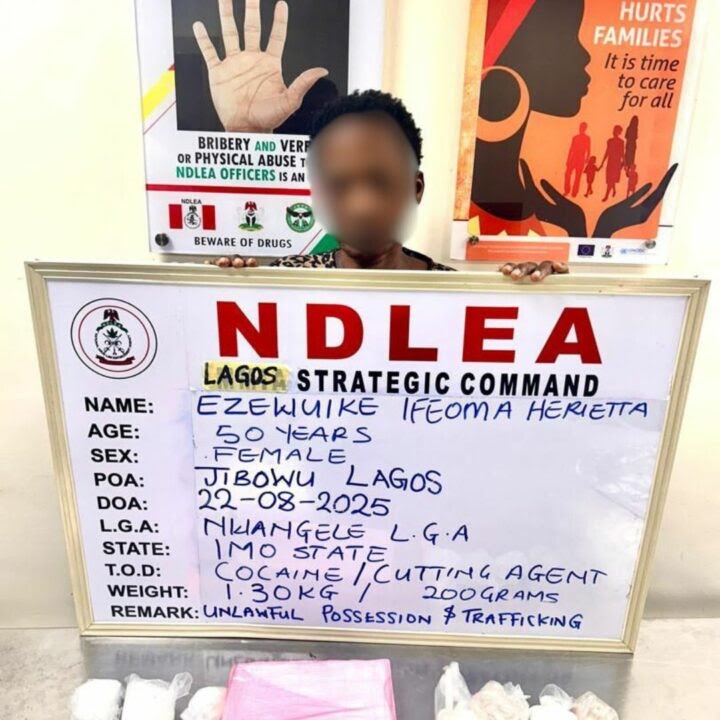 NDLEA Arrests Widow for Trafficking Cocaine with Fake Pregnancy